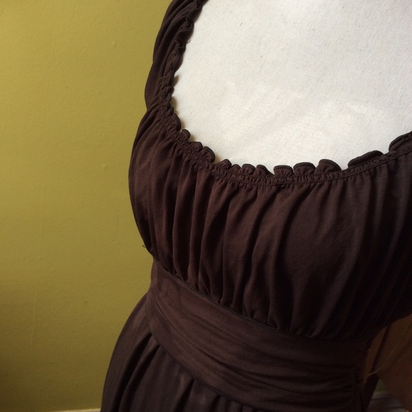 Max Studio Cute Deep Chocolate Brown Cap Dress S - Picture 6 of 12